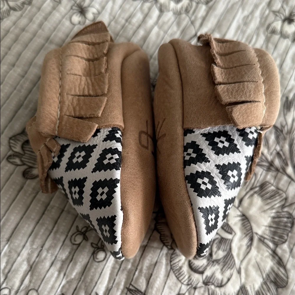 Freshly Picked Tan and Black Patterned Moccasins